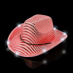 Flashing Led Sequin Cowboy Hat Y2K Style