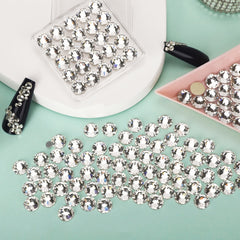 1440pcs Clear Flatback Rhinestones for Crafts Nail Decorations Gems