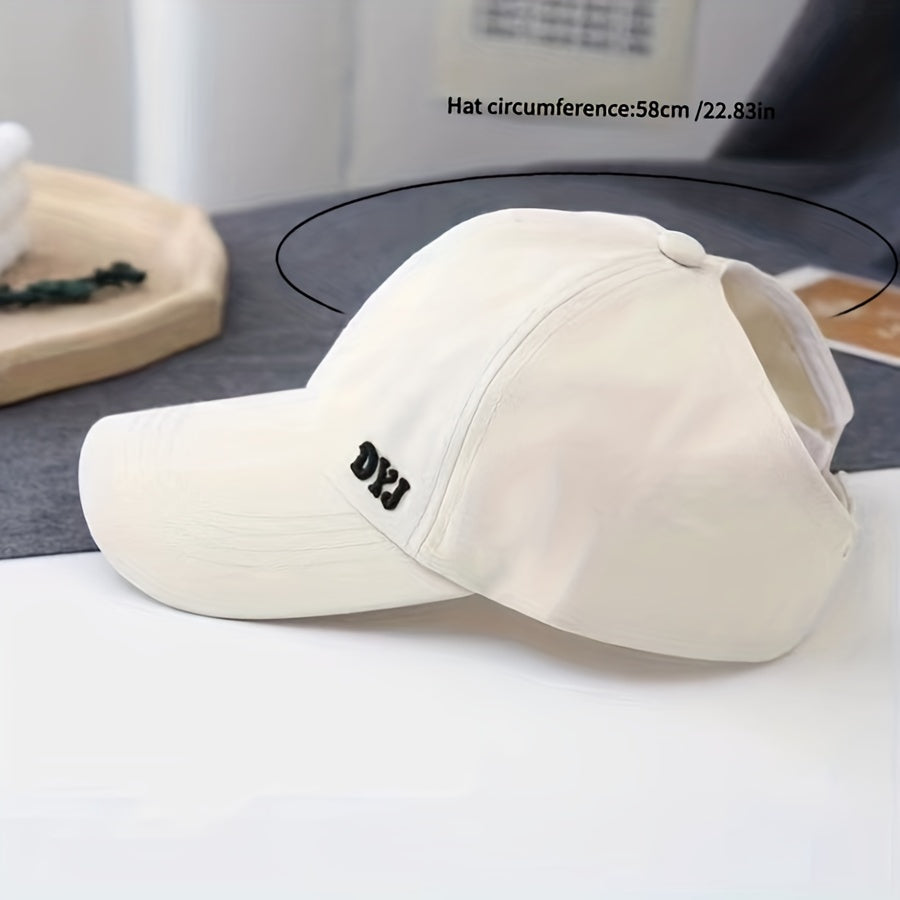 Backless Ponytail Baseball Cap Sunscreen Sports Golf Hat For Women