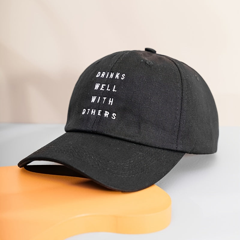 Letters Embroidery Baseball Cap Outdoor Adjustable Hat For Women