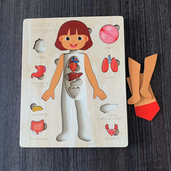 Wooden Human Body Puzzle for Kids Educational Toy