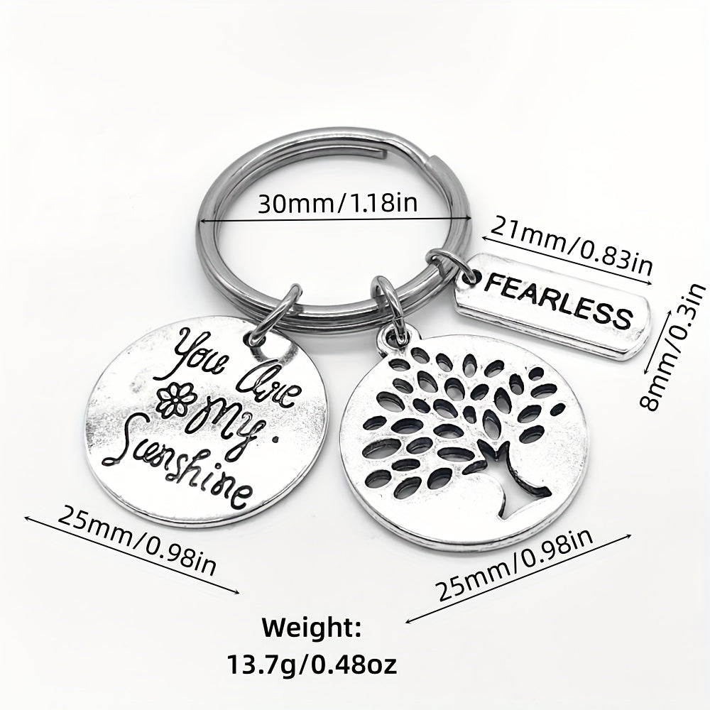 Tree Of Life You Are My Sunshine Keychain for Men