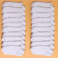 30 Pairs Women's Low Cut Ankle Socks Soft & Lightweight Solid Stockings