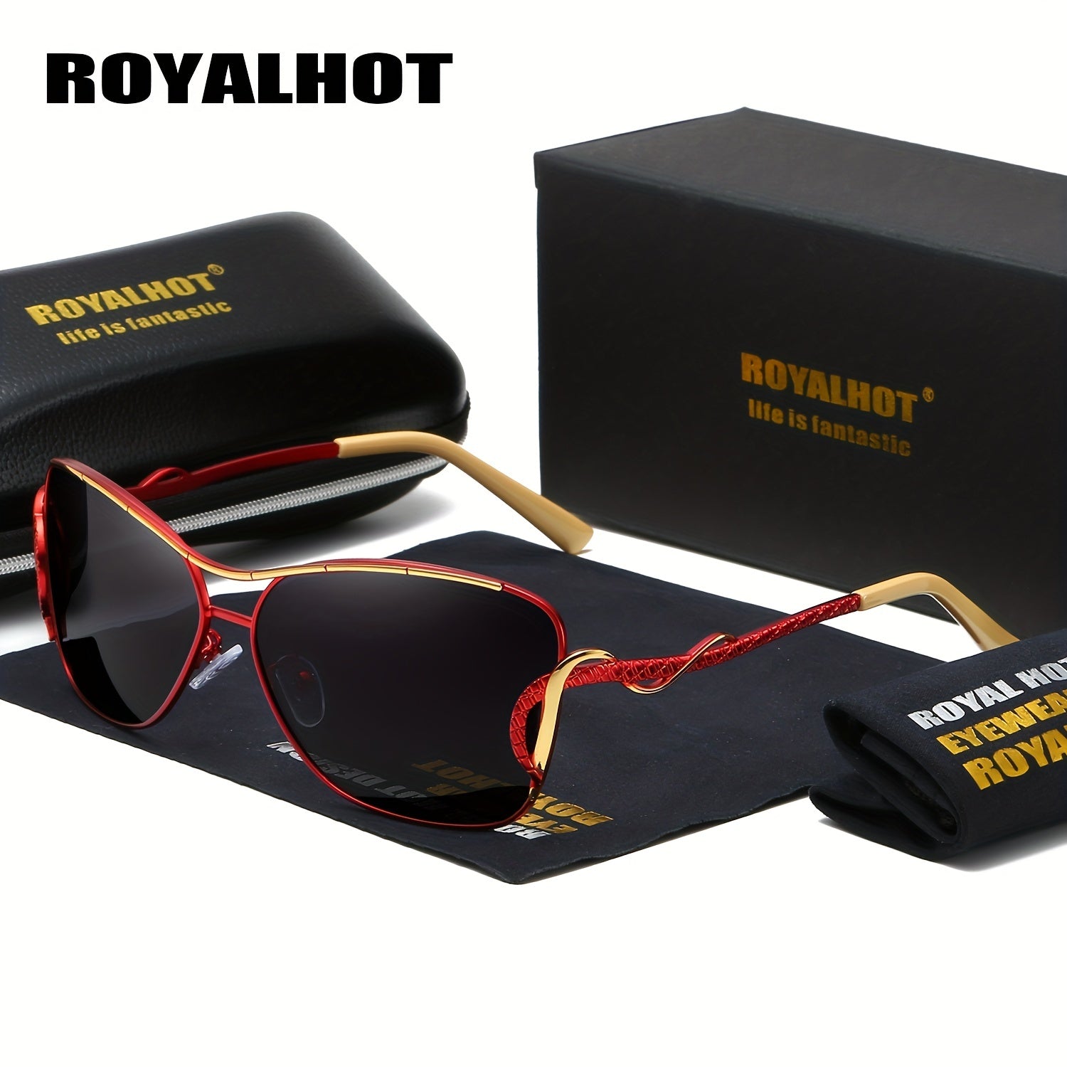 RoyalHot Polarized Oval Frame Sunglasses Driving Sun Glasses Shades