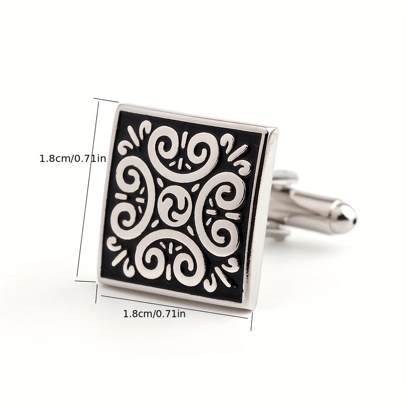 Metal Enamel Button Cufflinks Shirt Cufflinks Versatile Accessories