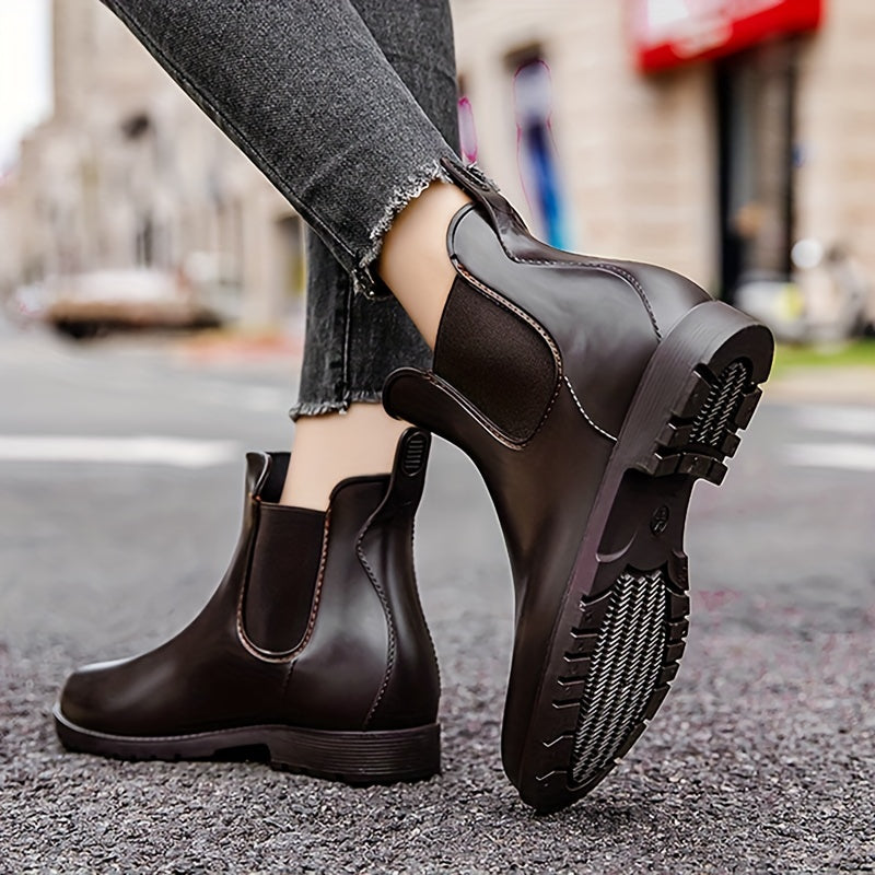 Women's Short Rain Boots Anti Slip Waterproof Rubber Garden Boots