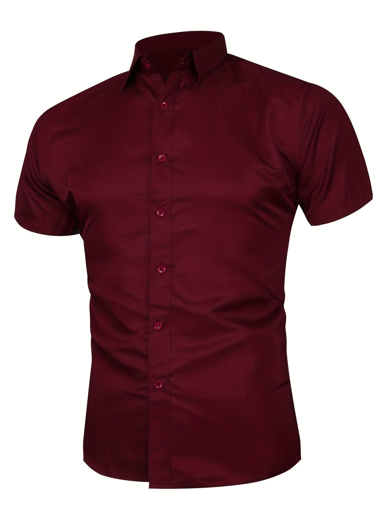 Men's Business Formal Short Sleeve Button Up Shirt