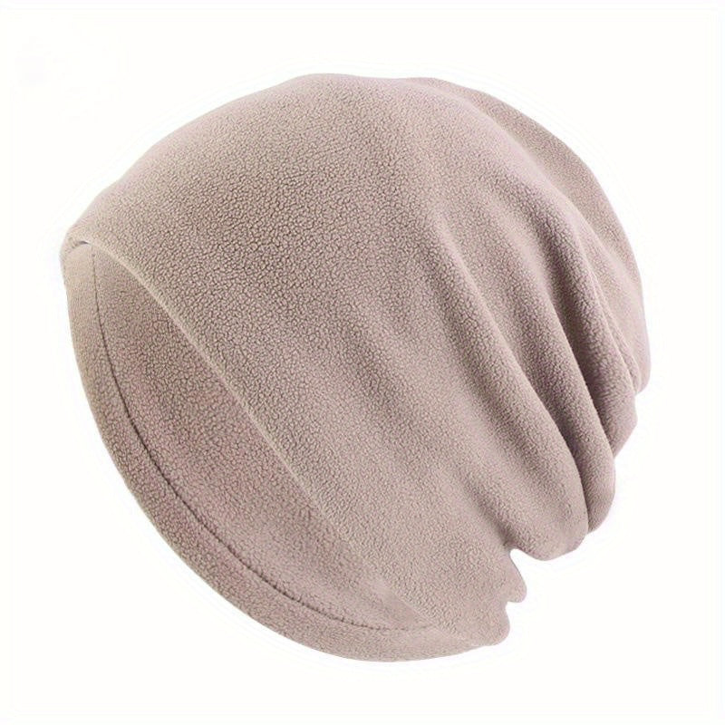 Soft Polar Fleece Pullover Hat with Neck Cover for Winter