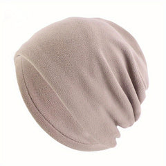 Soft Polar Fleece Pullover Hat with Neck Cover for Winter