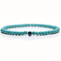 Men's Evil Eye Stone Beaded Bracelet