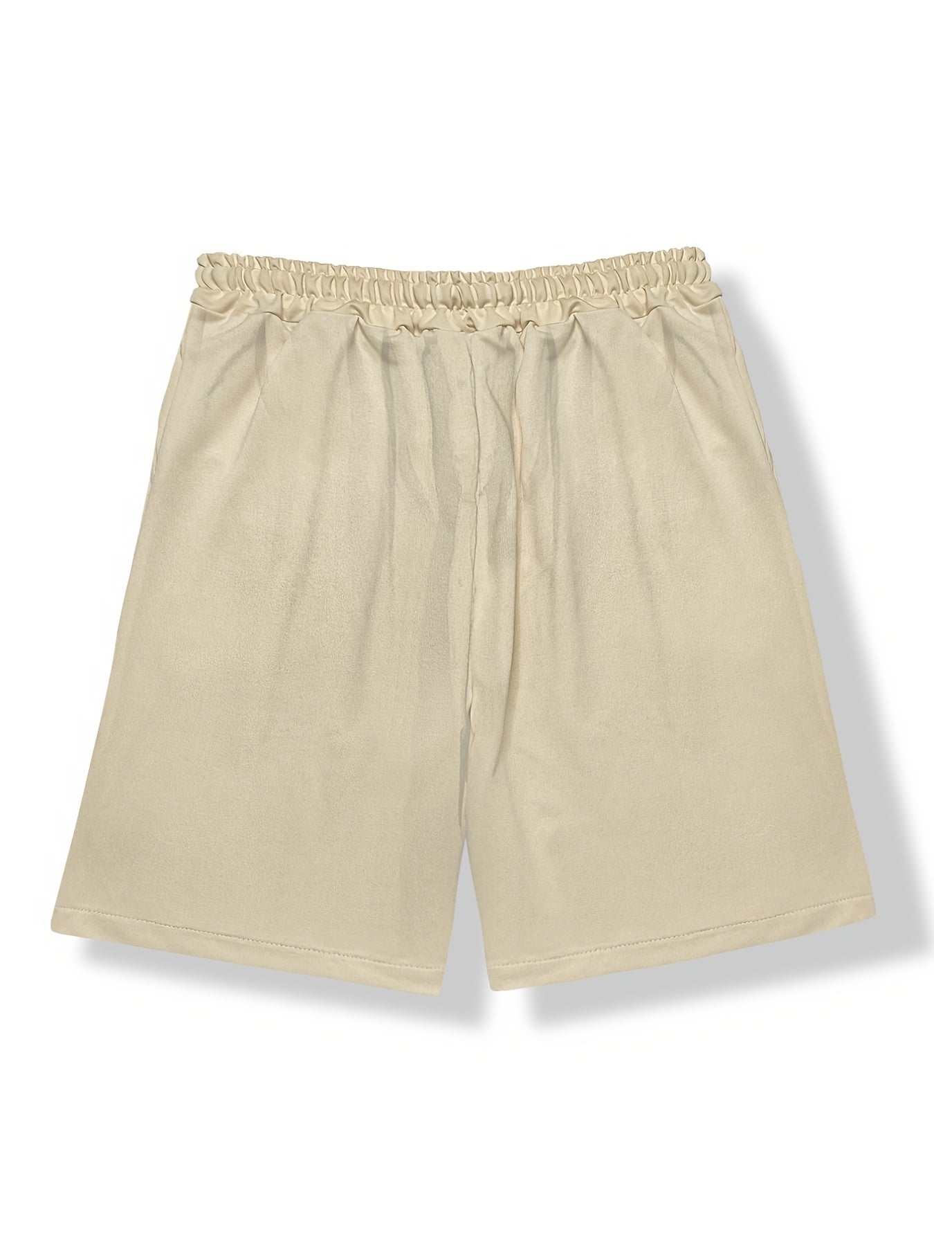 Men's Big V Letter Print Casual Drawstring Shorts