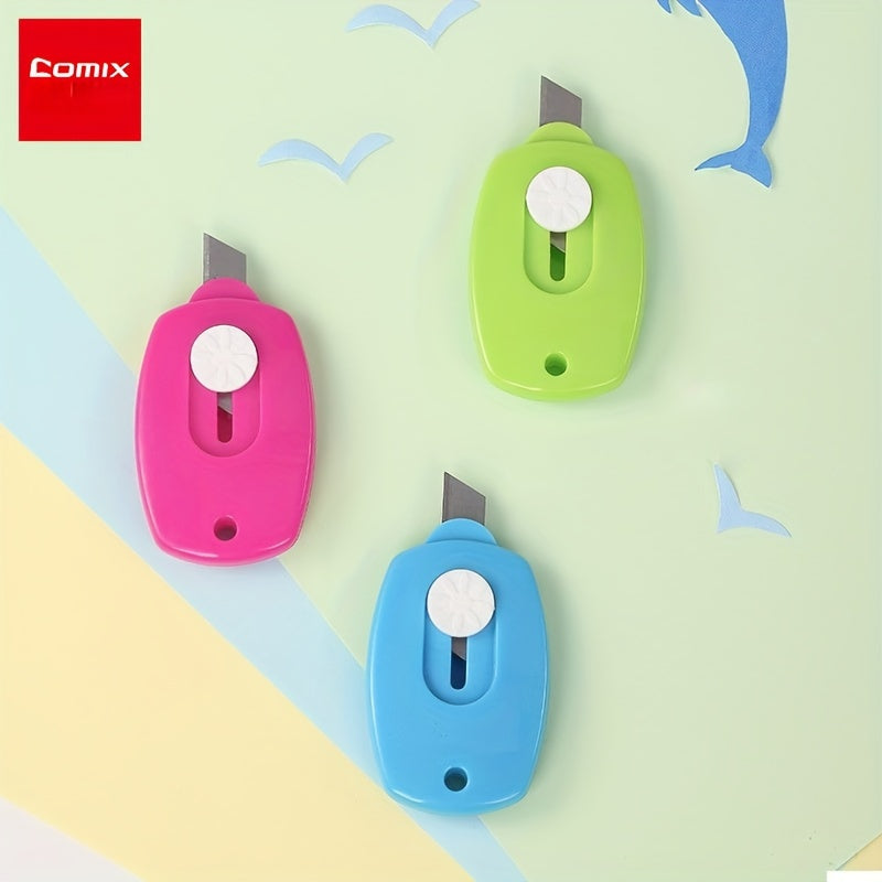 Mini Retractable Colorful Pocket Box Cutter Envelope for Office Home School DIY
