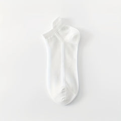 5 Pairs Solid Mesh Low Cut Ankle Socks Women's Stockings