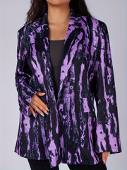  Tie Dye Long Sleeve Blazer
