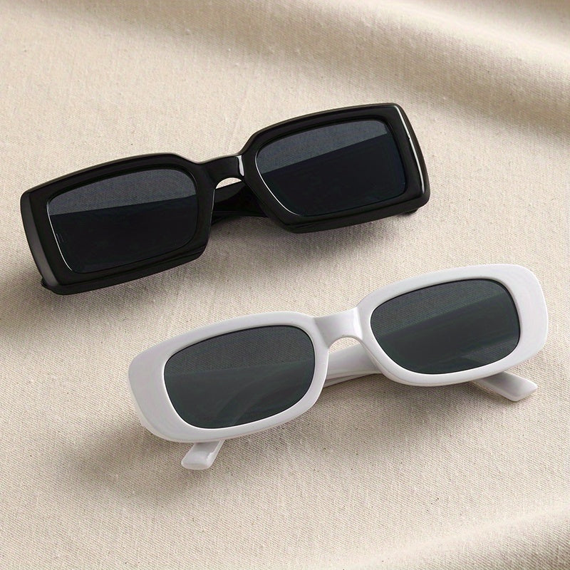 2pair Rectangle Sunglasses For Men Women UV400