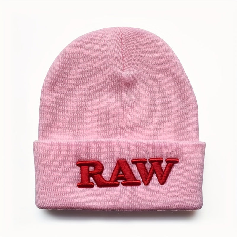 RAW Embroidered Beanie Hat