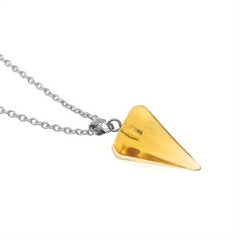Hexagonal Crystal Pendant Necklace