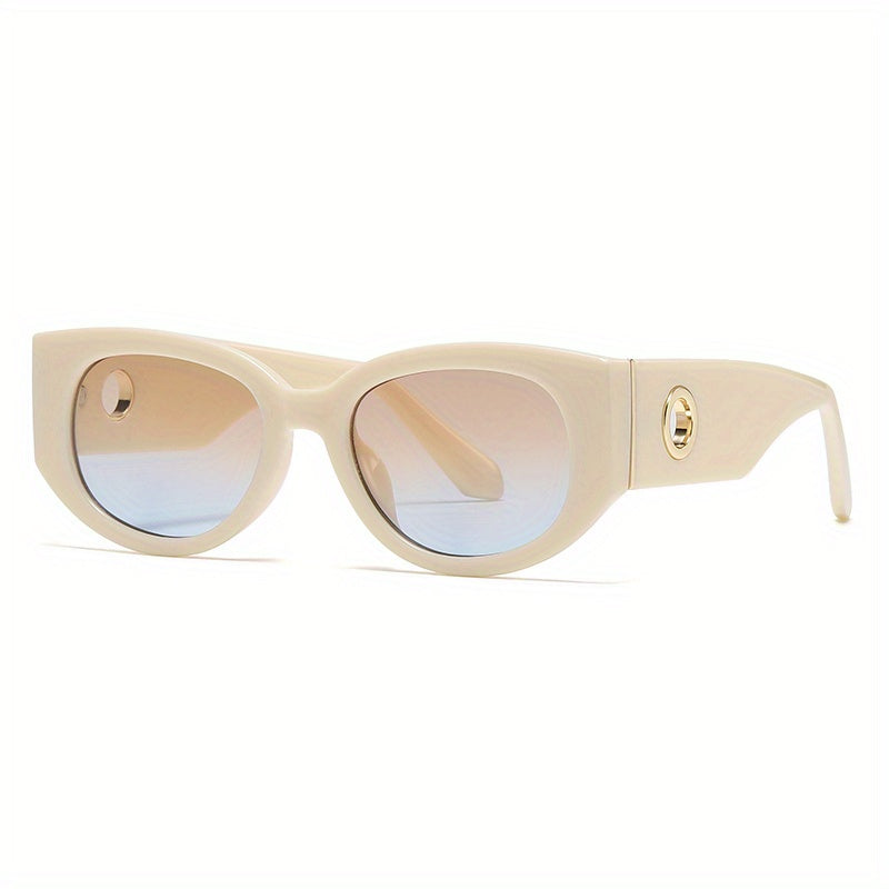 Round Sunglasses For Women Men Hollow Temple Glasses UV400
