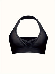 Criss Cross Hollow Push Up Bra Backless Comfortable Stretch Bra