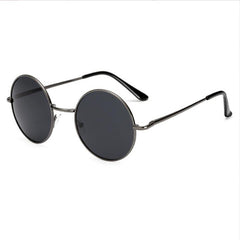 Retro Round Frame Sunglasses Colorful Reflective Glasses