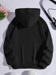 Little Ghost Print Halloween Hooded Sweatshirt