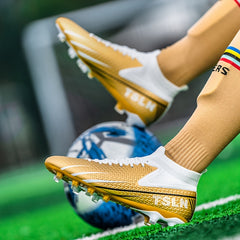 Boy's High Top Spiked Football Cleat - Non Slip and Breathable