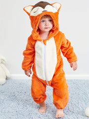 Baby Animal Onesies Hooded Zipper Homewear Halloween Pajamas