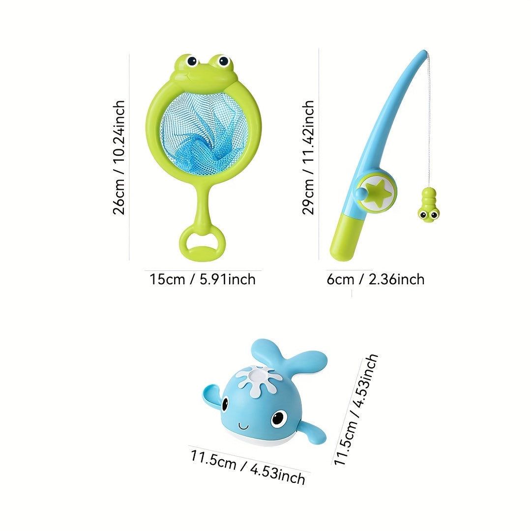 Spring Swimming Whale Bath Toy Set