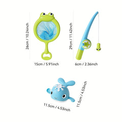 Spring Swimming Whale Bath Toy Set