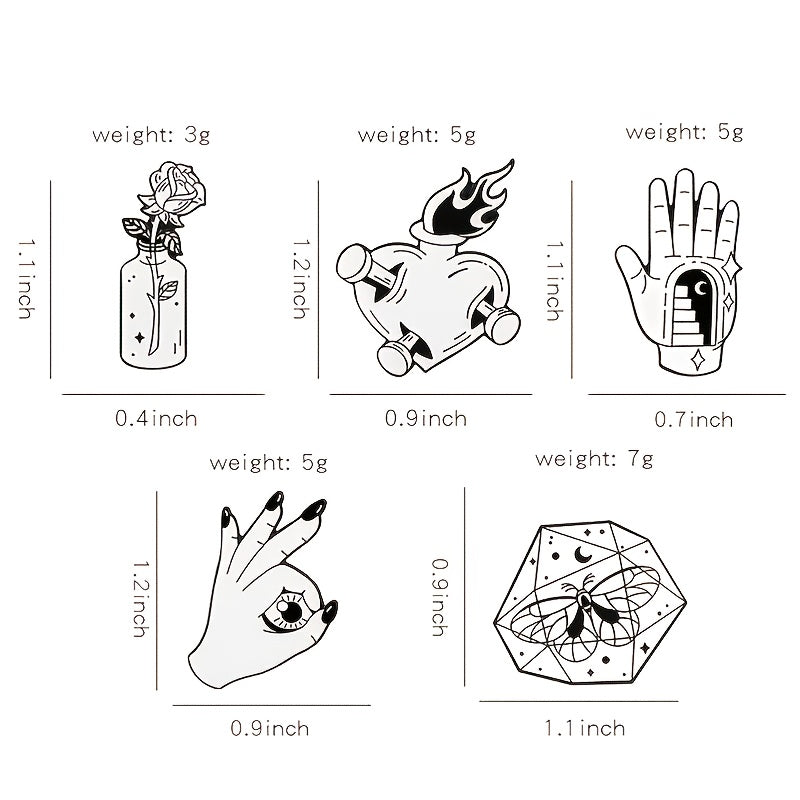 Gesture Pattern Zinc Alloy Pin