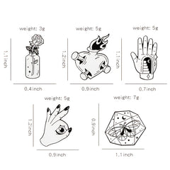 Gesture Pattern Zinc Alloy Pin