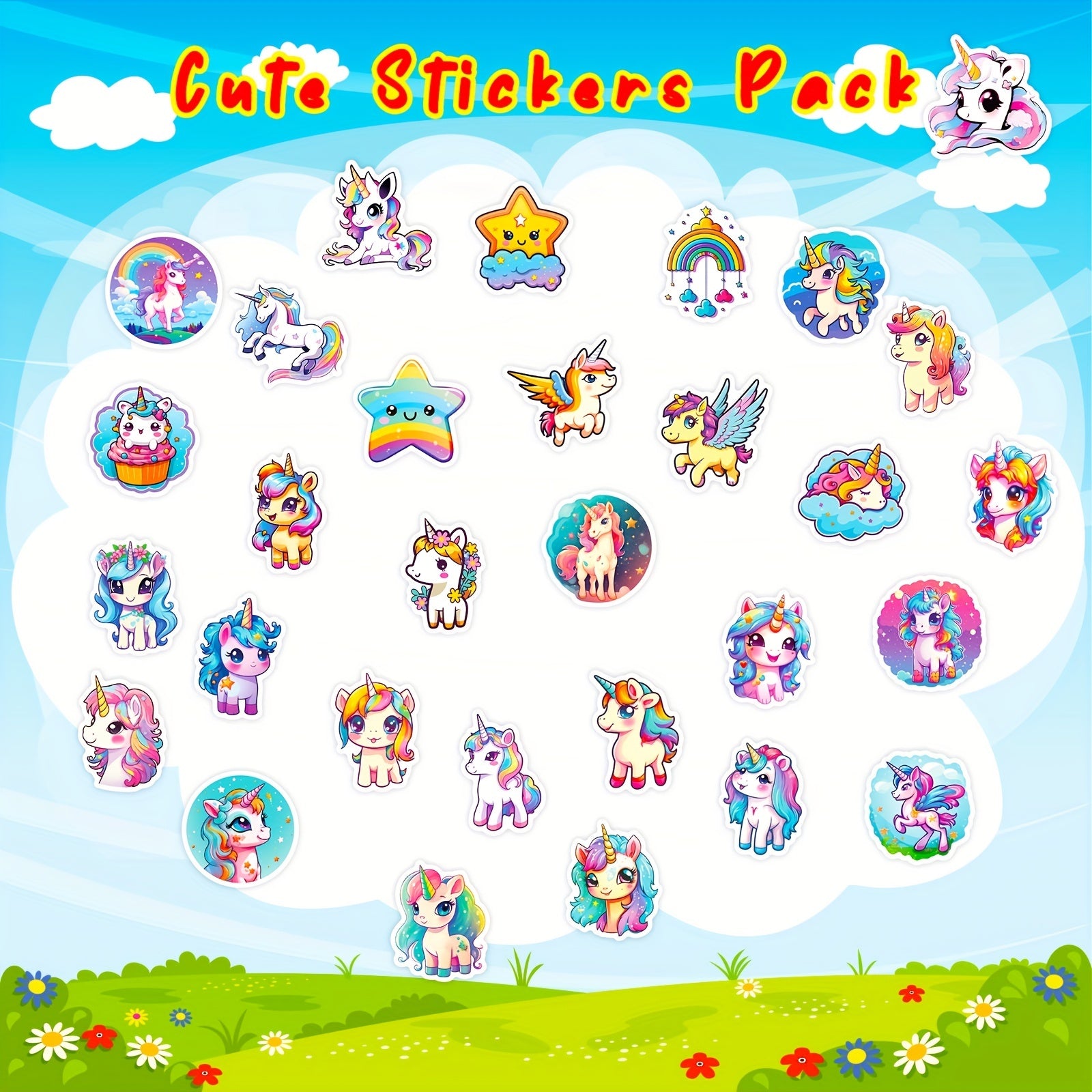 50pcs Cartoon Stickers For Luggage Guitar Skateboard Mobile Waterproof Stickers