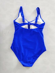  Swimsuit Lace Ruched Cut Out One Piece Bathing Suit