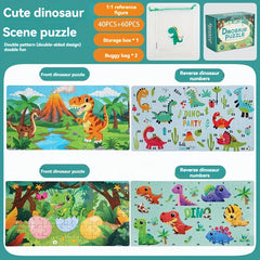 Dinosaur Puzzle for Kids - Educational Brain Teaser Game