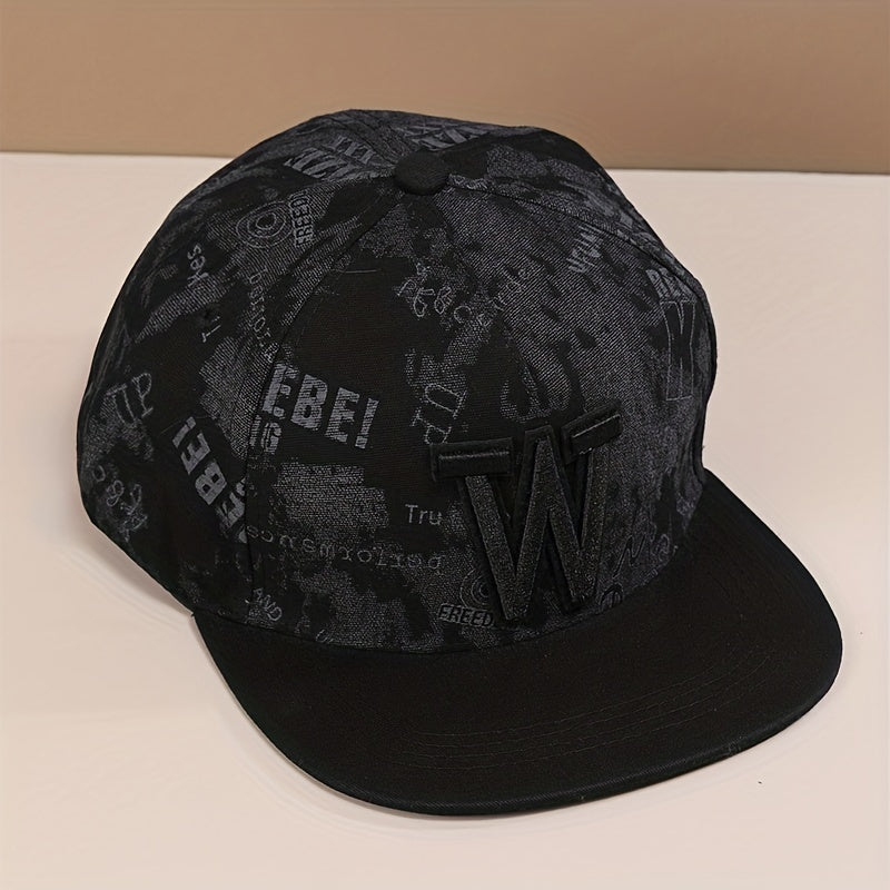 Classic Punk Hip Hop Baseball Cap Vintage Graffiti Print Adjustable Snapback