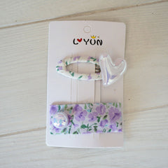 Girls Floral Print Hair Clip Hair Accessories