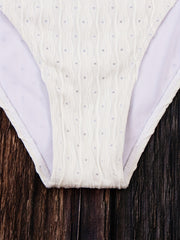  Polka Dot One Shoulder Bikini Set