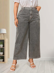  High Rise Wide Leg Jeans