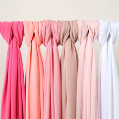 Chiffon Hijab Head Scarf Solid Shawl Classic Turban Scarves Large