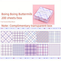 Grid Memo 200 Sheets in Box Non-sticky Hand Account Texture Material Paper