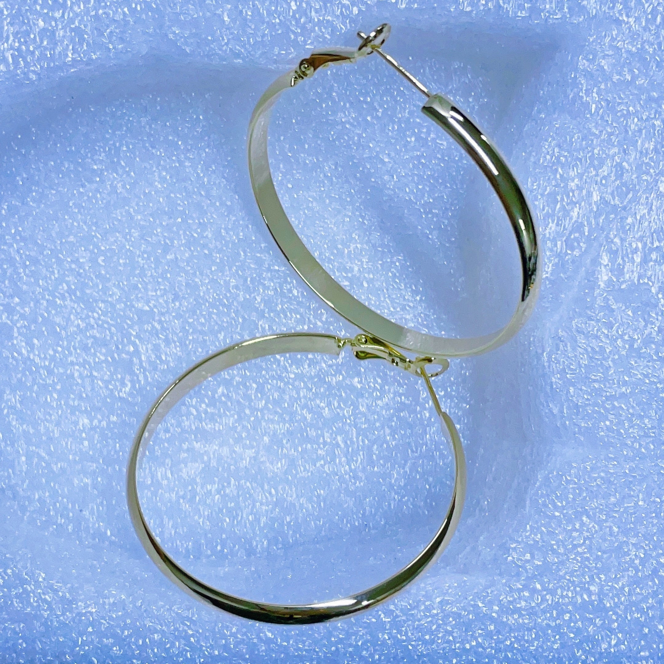Women's 925 Silver Arc Texture Glossy Stud Earrings