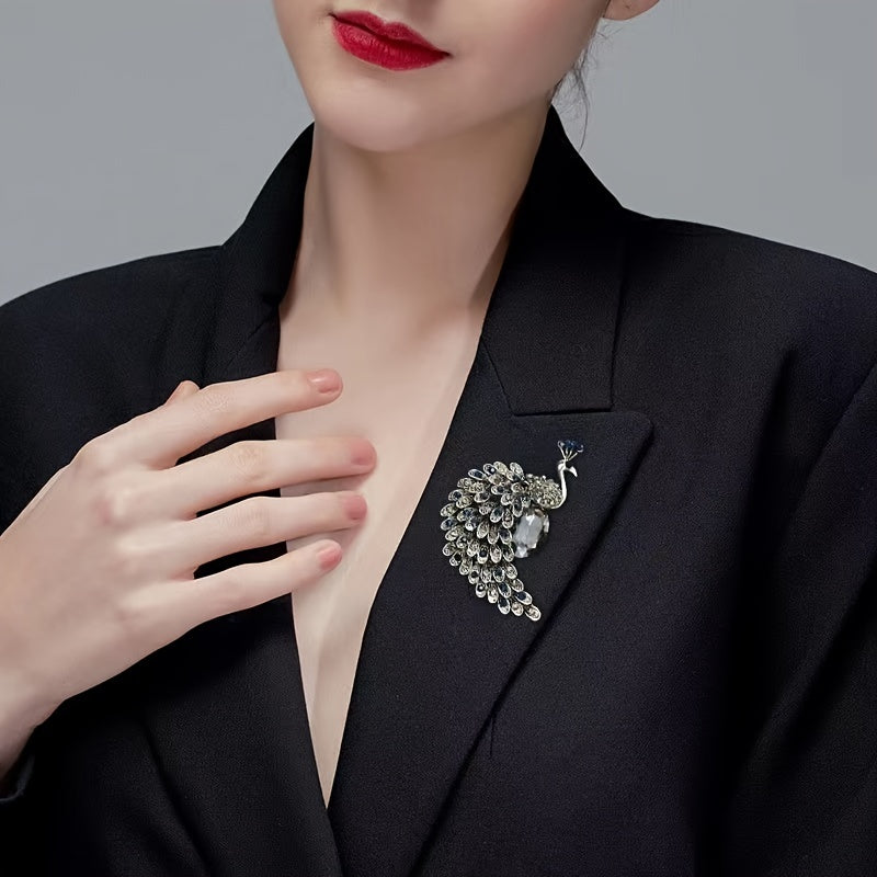 Enamel Crystal Rhinestone Animal Lapel Brooch