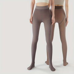 Plush Lined Tights High Waist Thermal Leggings Women's Stockings