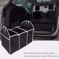 1pc Car Storage Box Trunk Organizer Portable Container 3 Compartments