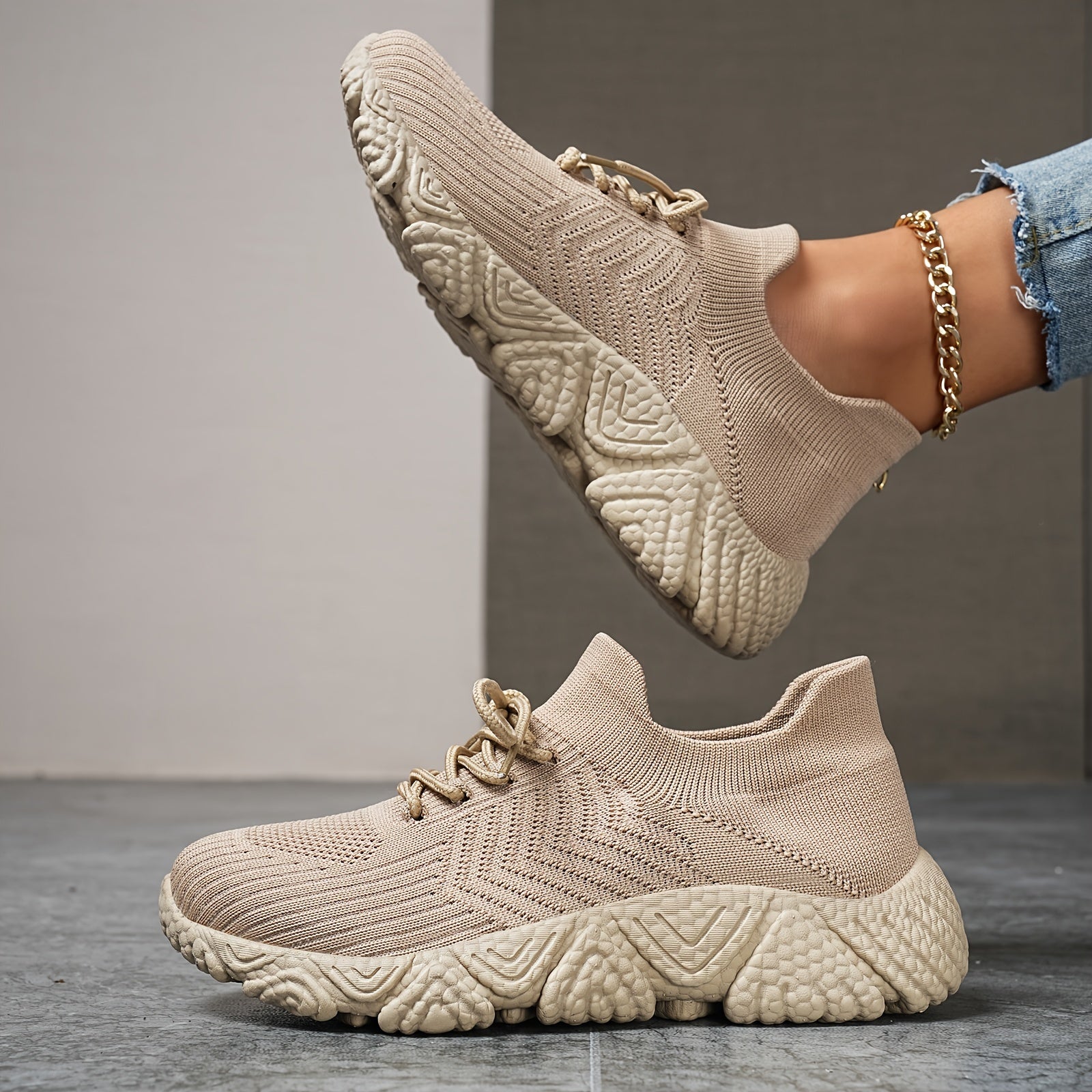 Mesh Low Top Chunky Sneakers Comfortable Running Shoes