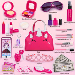 Unicorn Themed Makeup Toy Set for Girls Ages 3-6