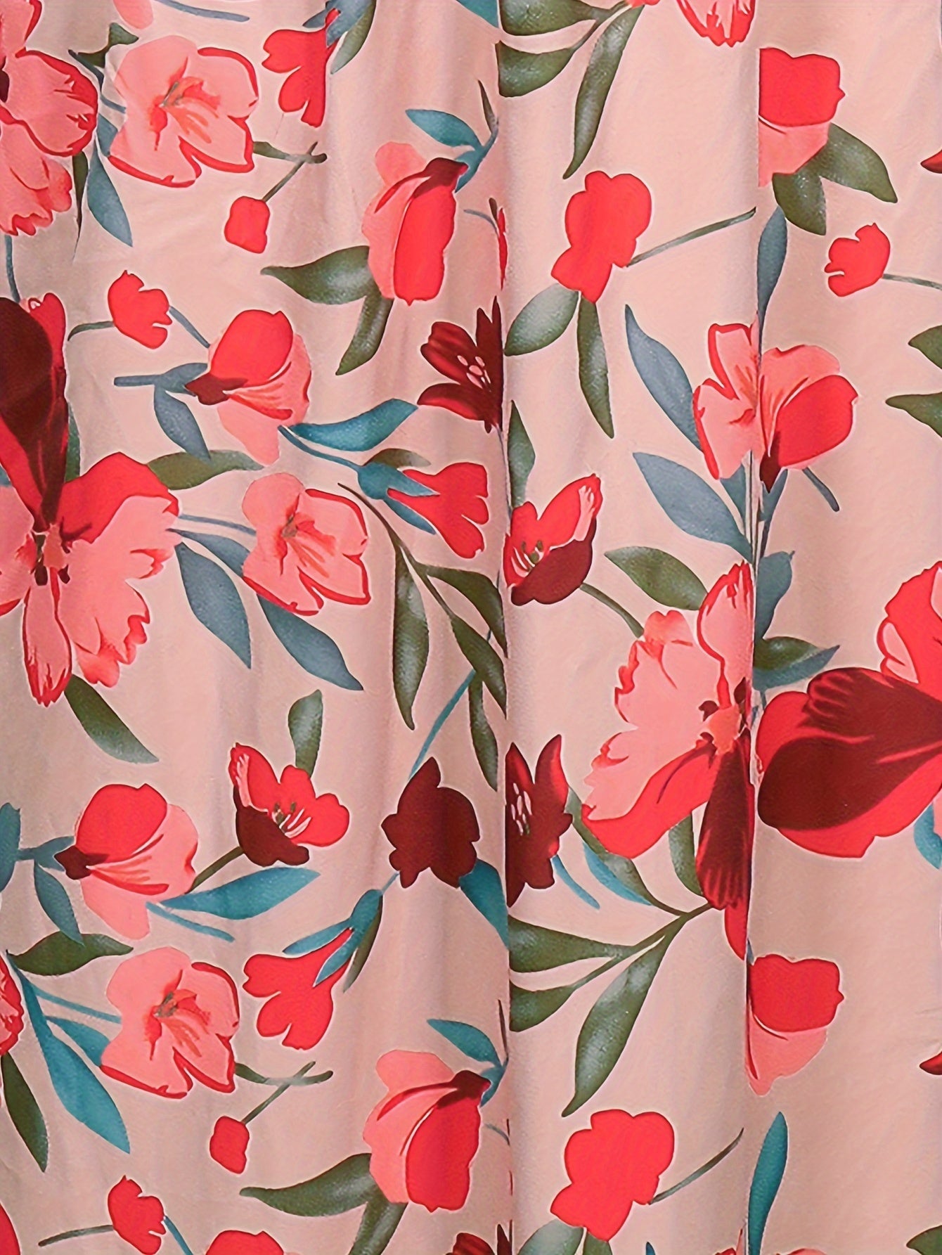  Boho Maxi Skirt Women's Floral Print Elastic Waist High Rise