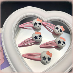 Girl's Skull Hair Clip Barrette Halloween Accessory