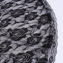 Embroidered Lace Mantilla Veil for Women