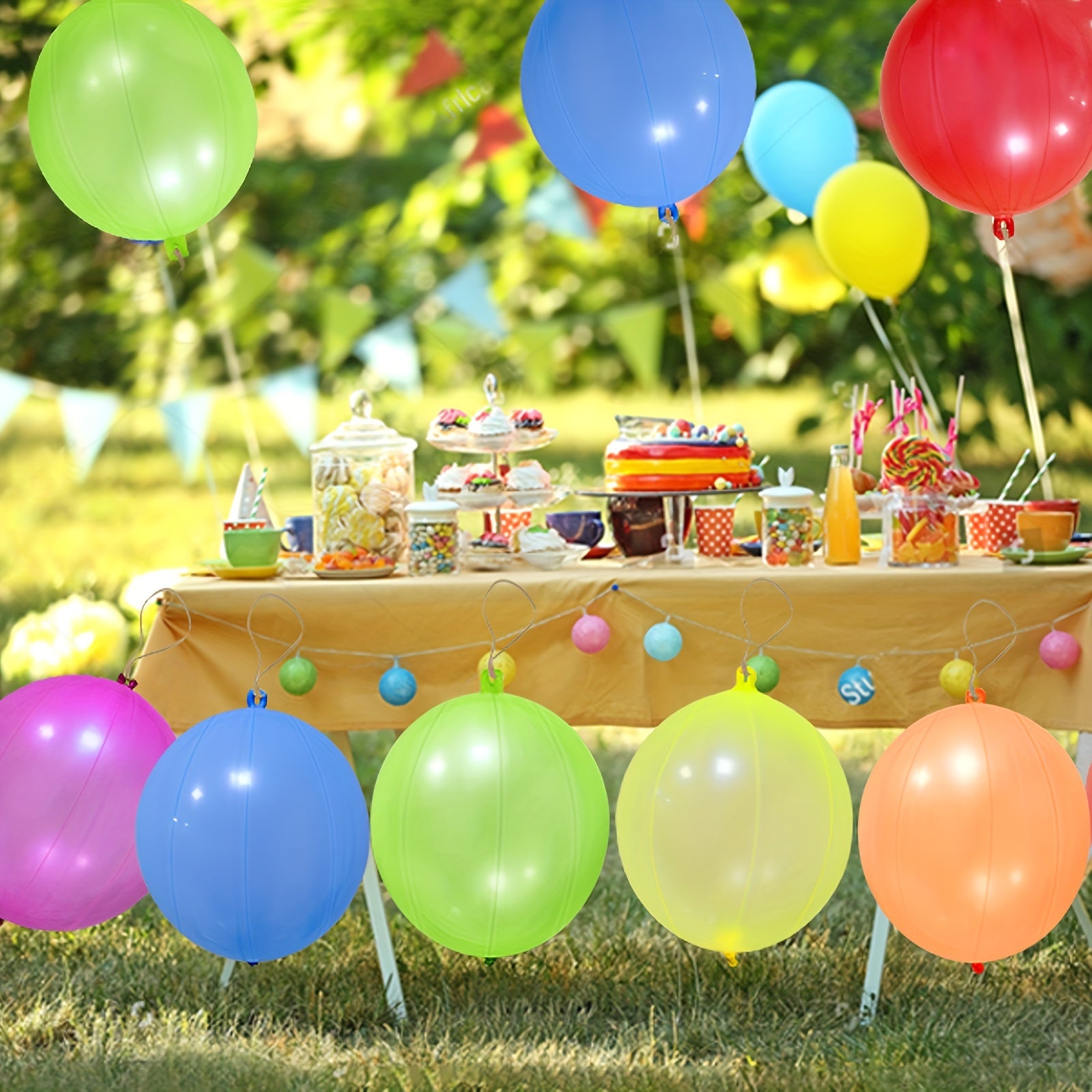 36pcs Punching Balloon Assorted Heavy Duty Party Favors Bounce Balloons